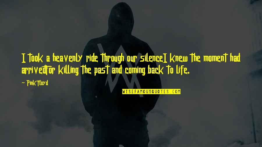 Coming Into My Life Quotes By Pink Floyd: I took a heavenly ride through our silenceI