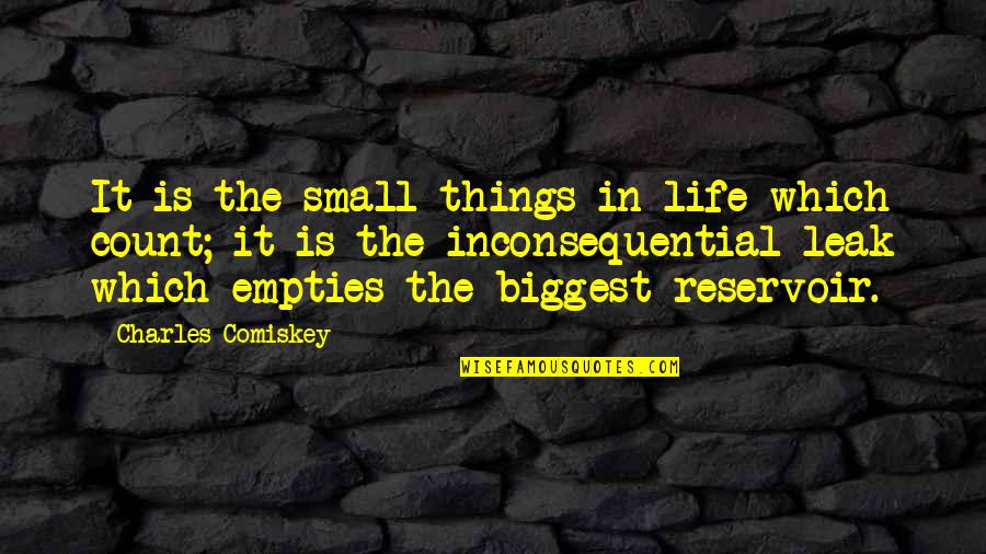 Comiskey Quotes By Charles Comiskey: It is the small things in life which