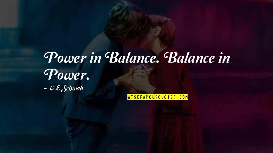 Commandeering Quotes By V.E Schwab: Power in Balance. Balance in Power.