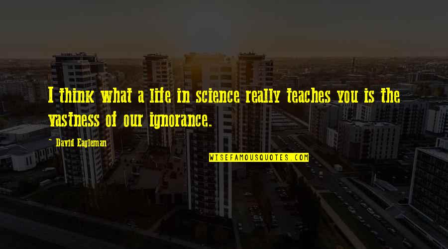 Commandes En Quotes By David Eagleman: I think what a life in science really Commandes En Quotes By David Eagleman: I think what a life in science really