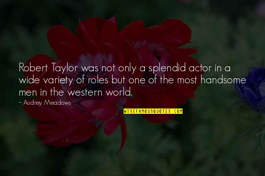 Commendatore Domenico Quotes By Audrey Meadows: Robert Taylor was not only a splendid actor