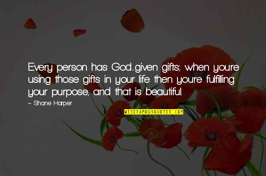 Commenta Quotes By Shane Harper: Every person has God-given gifts; when you're using
