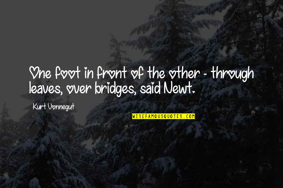 Comments On Photos Quotes By Kurt Vonnegut: One foot in front of the other -