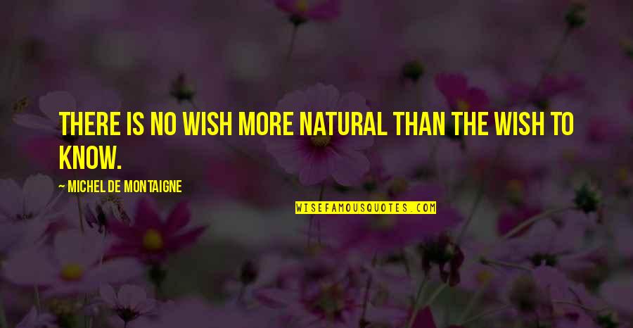 Commiato Significato Quotes By Michel De Montaigne: There is no wish more natural than the