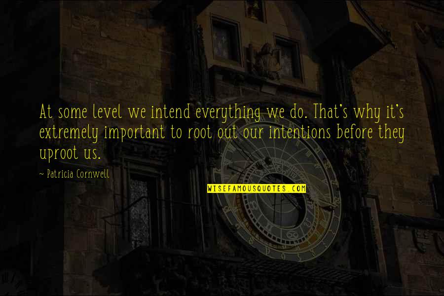 Commissioner Frank Reagan Quotes By Patricia Cornwell: At some level we intend everything we do.