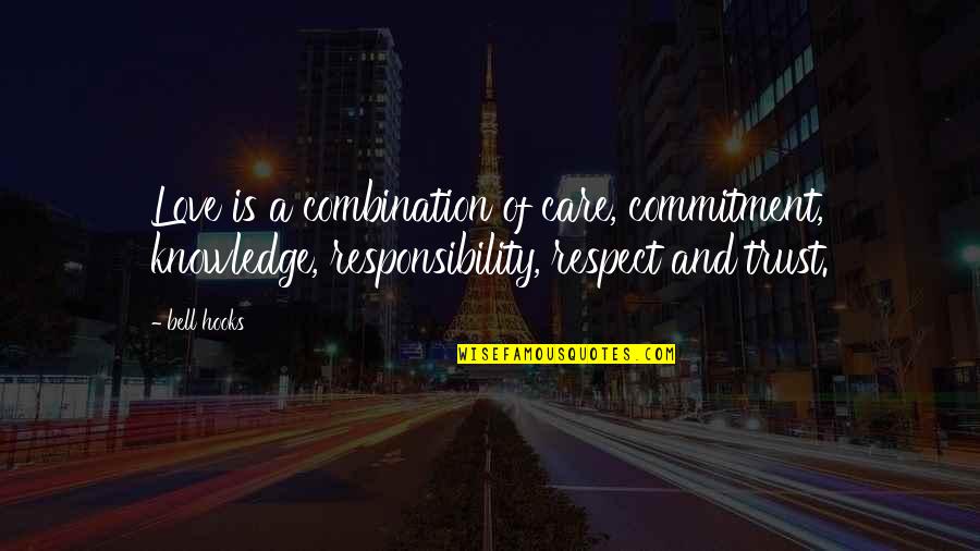 Commitment Love Quotes By Bell Hooks: Love is a combination of care, commitment, knowledge,