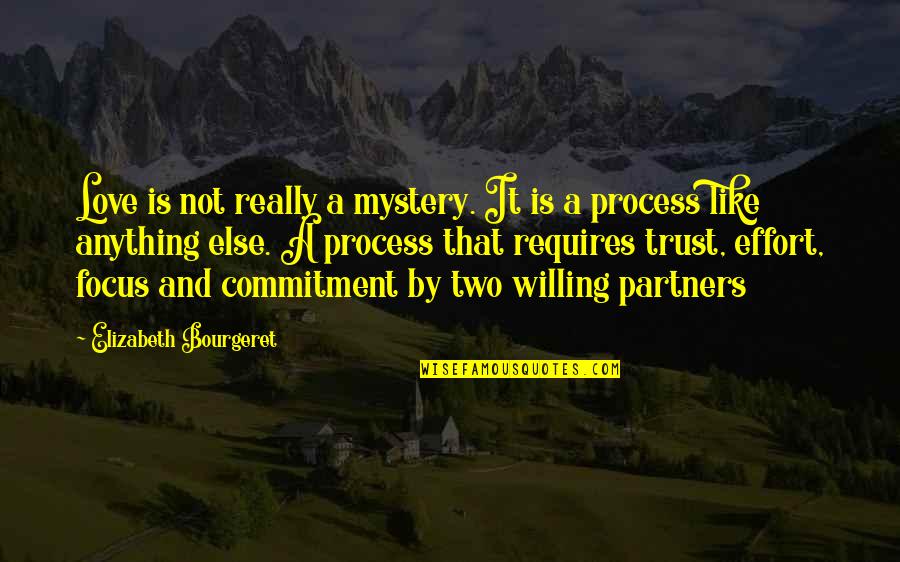 Commitment Love Quotes By Elizabeth Bourgeret: Love is not really a mystery. It is