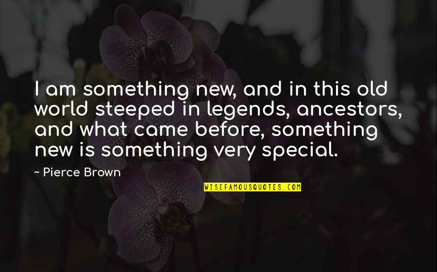 Common Belgian Quotes By Pierce Brown: I am something new, and in this old