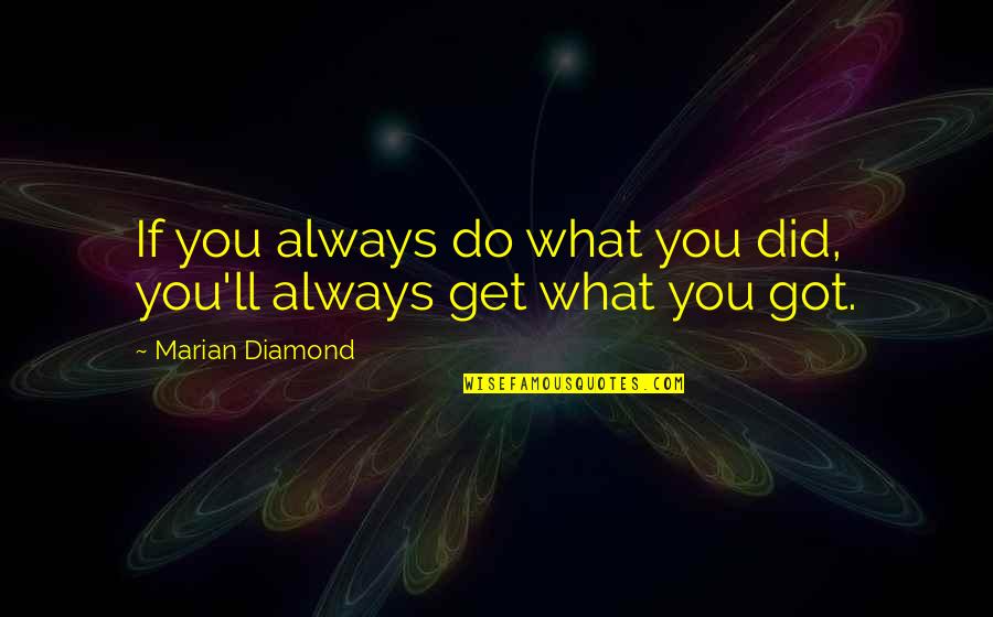 Common Cholo Quotes By Marian Diamond: If you always do what you did, you'll Common Cholo Quotes By Marian Diamond: If you always do what you did, you'll