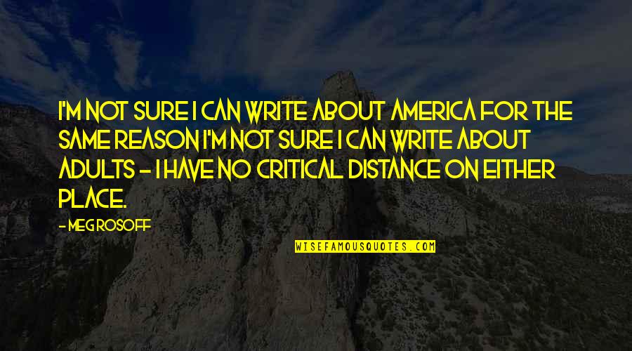 Common Factors Quotes By Meg Rosoff: I'm not sure I can write about America