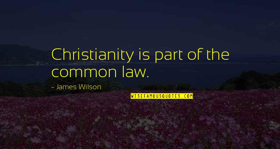 Common Law Quotes By James Wilson: Christianity is part of the common law.