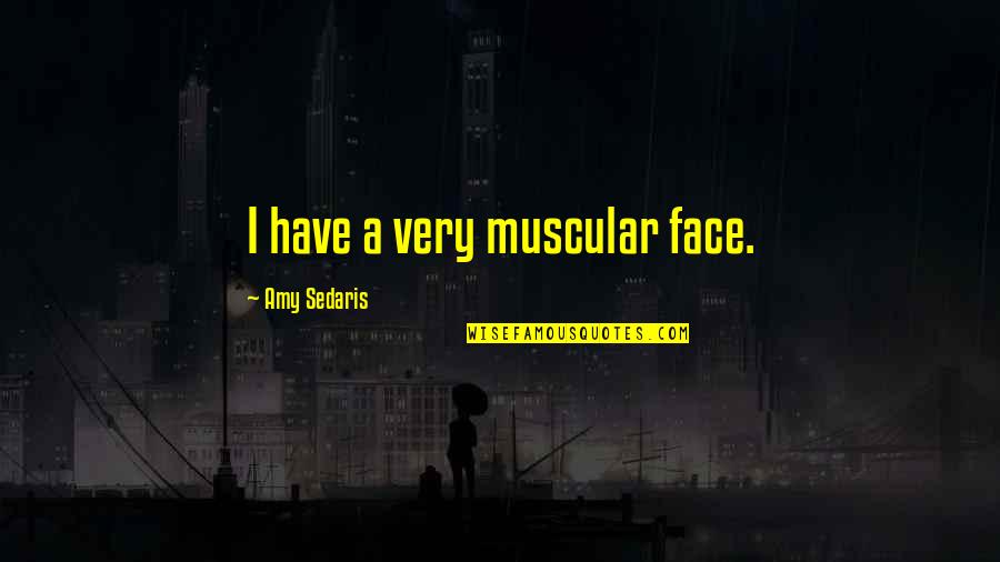 Common Senses Quotes By Amy Sedaris: I have a very muscular face.