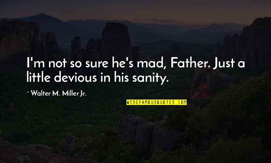 Commonsensical Quotes By Walter M. Miller Jr.: I'm not so sure he's mad, Father. Just