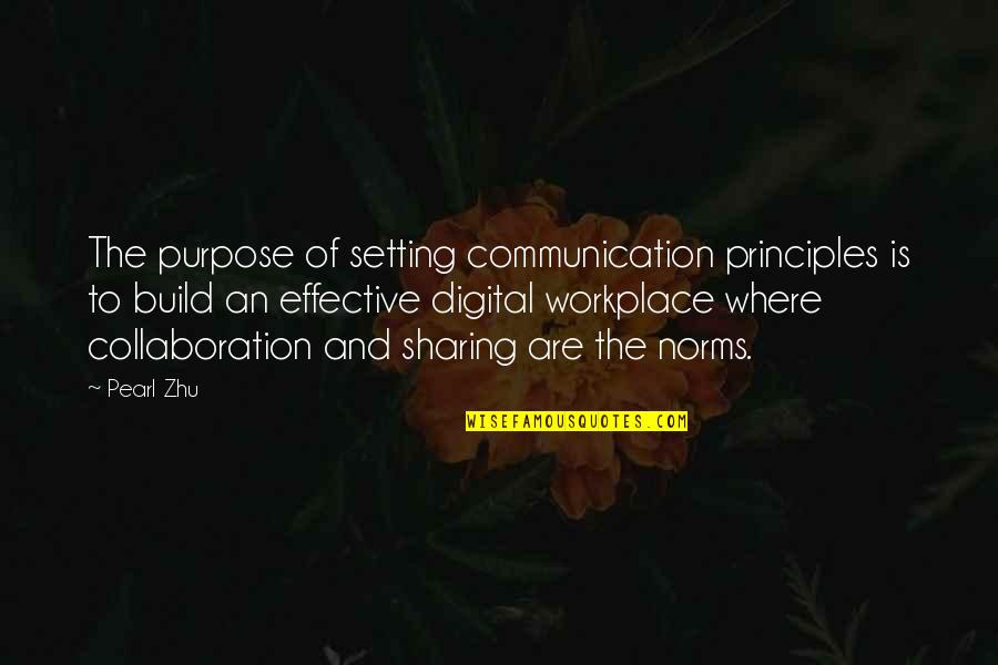 Communication And Change Quotes By Pearl Zhu: The purpose of setting communication principles is to