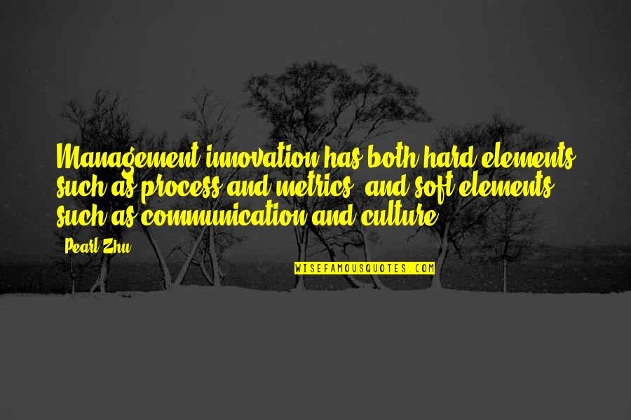 Communication And Quotes By Pearl Zhu: Management innovation has both hard elements such as