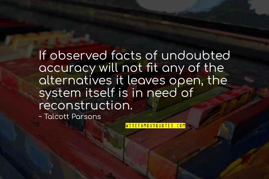 Communism And Fascism Quotes By Talcott Parsons: If observed facts of undoubted accuracy will not Communism And Fascism Quotes By Talcott Parsons: If observed facts of undoubted accuracy will not