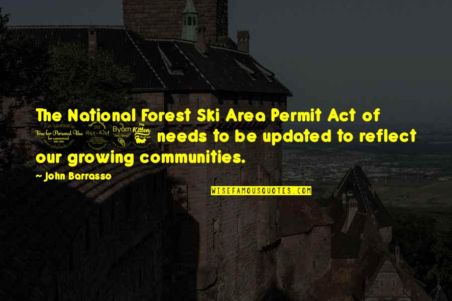 Communities To Quotes By John Barrasso: The National Forest Ski Area Permit Act of