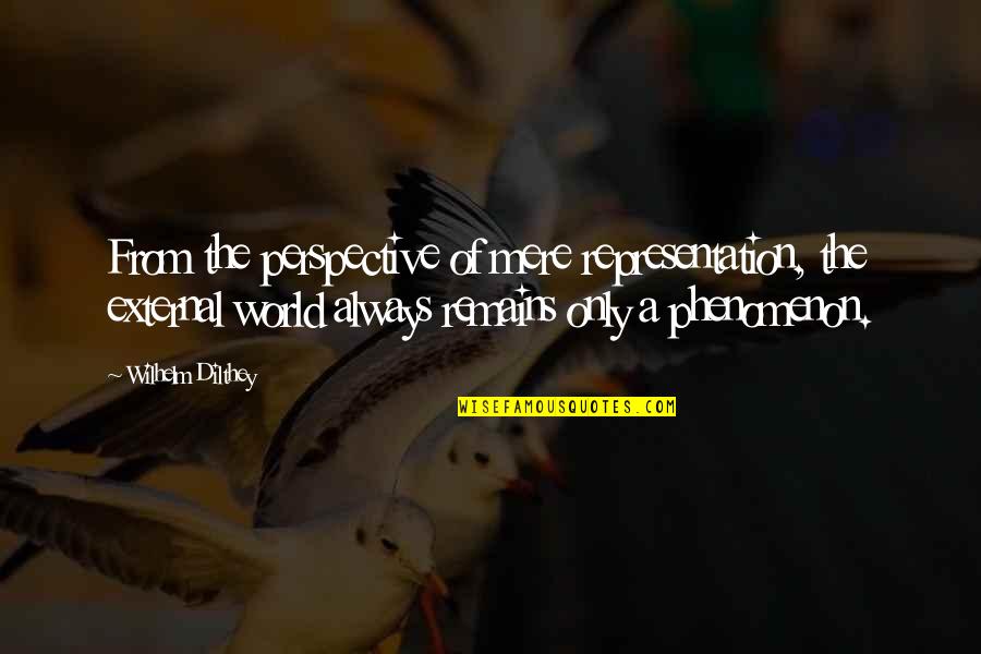 Community From Black Leaders Quotes By Wilhelm Dilthey: From the perspective of mere representation, the external