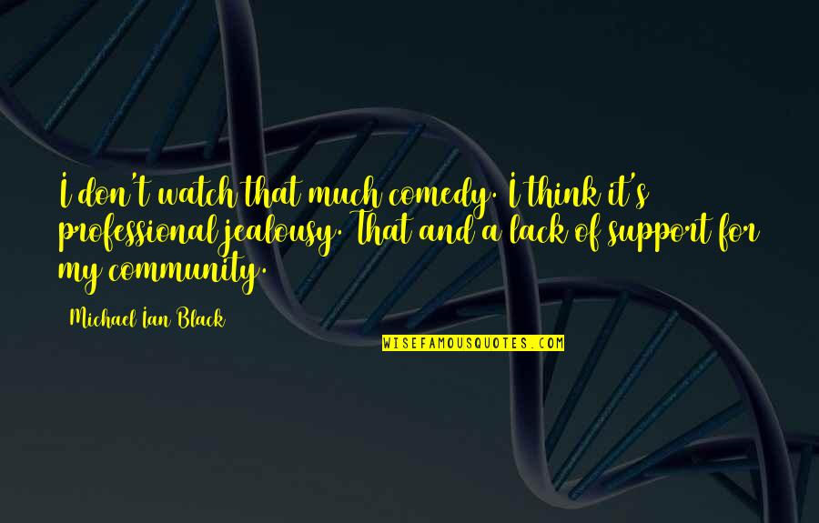 Community Support Quotes By Michael Ian Black: I don't watch that much comedy. I think