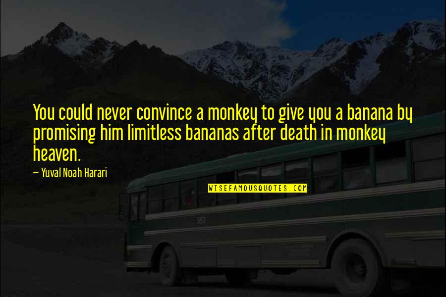 Como Hacer Fotos Con Quotes By Yuval Noah Harari: You could never convince a monkey to give