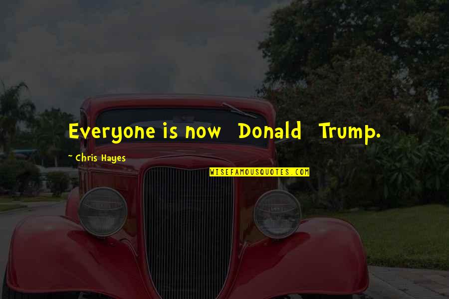 Como Marcar Quotes By Chris Hayes: Everyone is now [Donald] Trump.