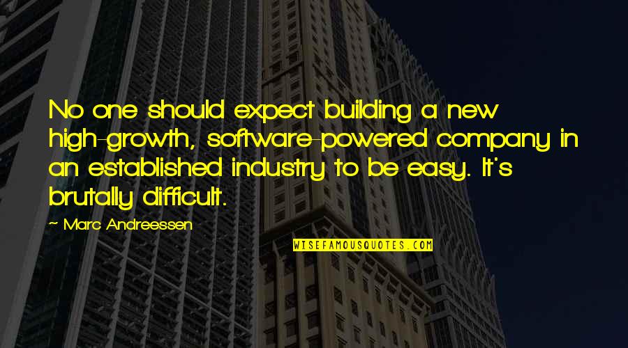 Company Growth Quotes By Marc Andreessen: No one should expect building a new high-growth,
