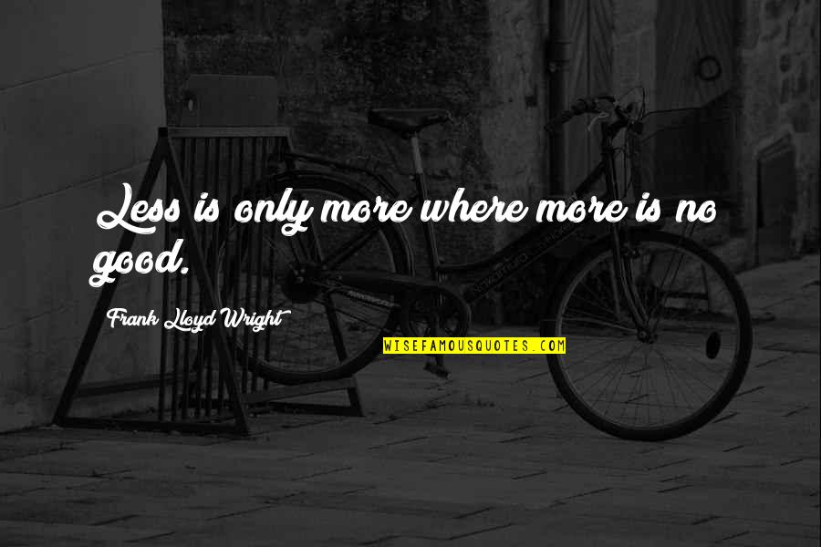 Company Of Heroes Tank Quotes By Frank Lloyd Wright: Less is only more where more is no