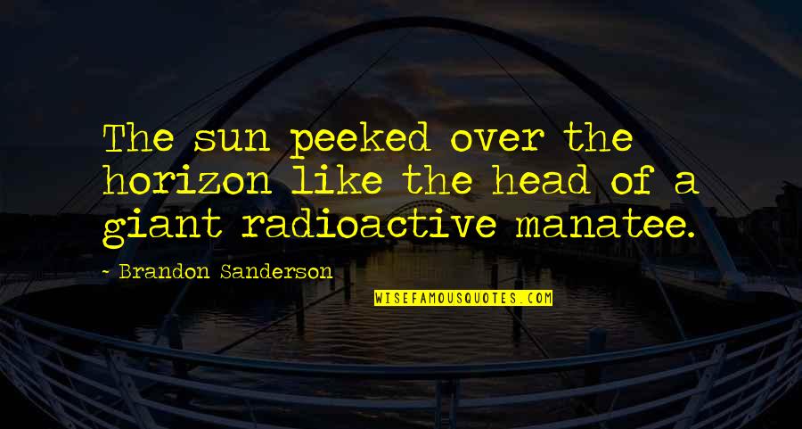 Company Secretaries Quotes By Brandon Sanderson: The sun peeked over the horizon like the