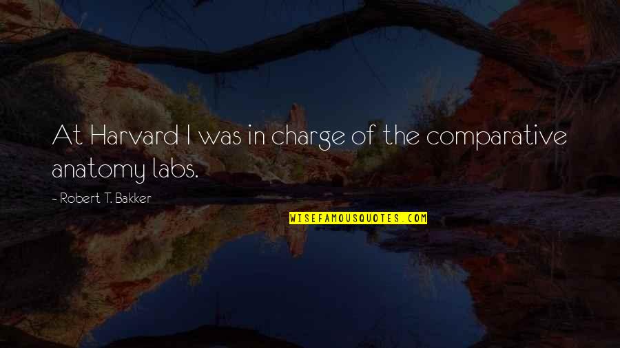 Comparative Anatomy Quotes By Robert T. Bakker: At Harvard I was in charge of the