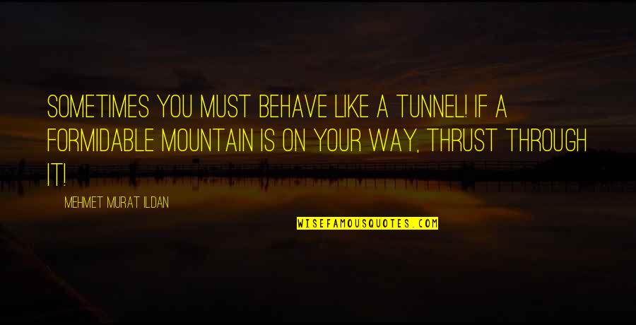 Compare House Removal Quotes By Mehmet Murat Ildan: Sometimes you must behave like a tunnel! If Compare House Removal Quotes By Mehmet Murat Ildan: Sometimes you must behave like a tunnel! If
