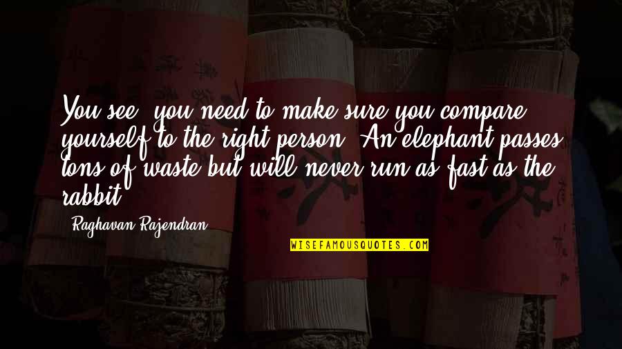 Compare Yourself Quotes By Raghavan Rajendran: You see, you need to make sure you