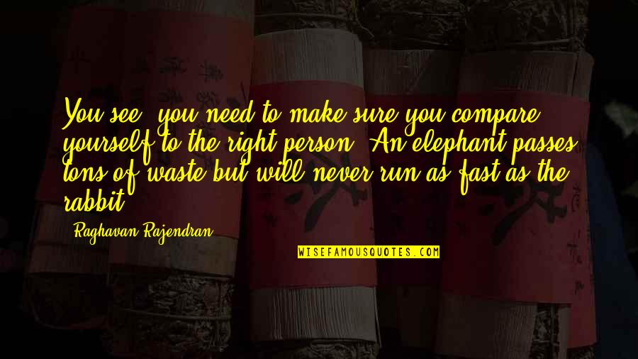 Compare Yourself With Quotes By Raghavan Rajendran: You see, you need to make sure you