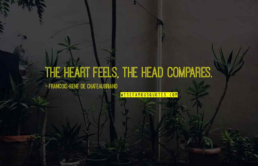 Compares Quotes By Francois-Rene De Chateaubriand: The heart feels, the head compares.