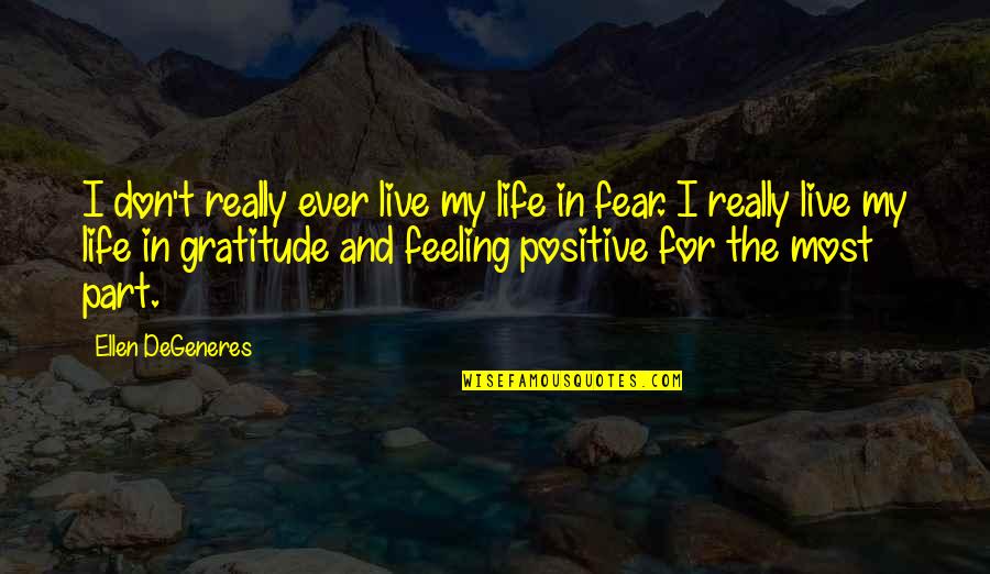 Comparitively Quotes By Ellen DeGeneres: I don't really ever live my life in