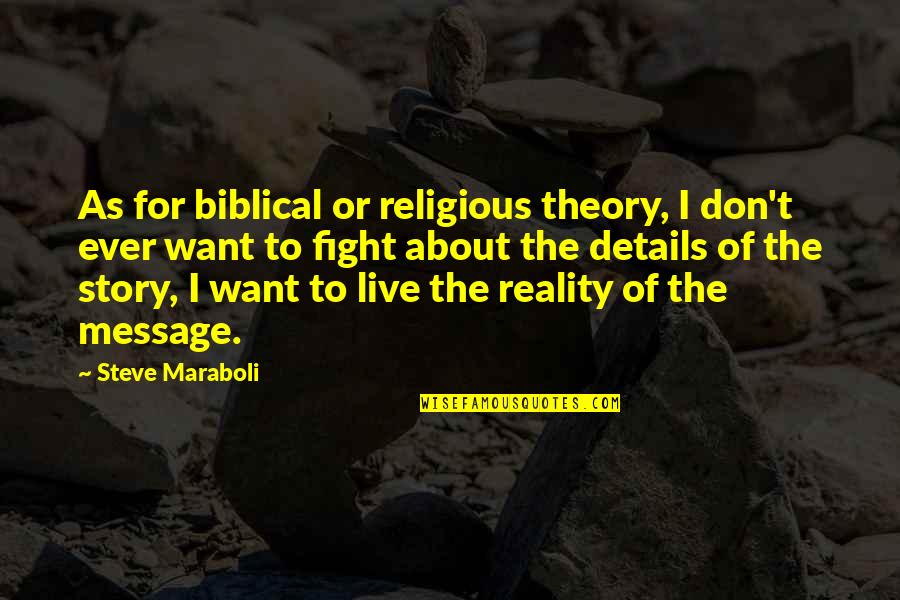 Compassion From The Bible Quotes By Steve Maraboli: As for biblical or religious theory, I don't