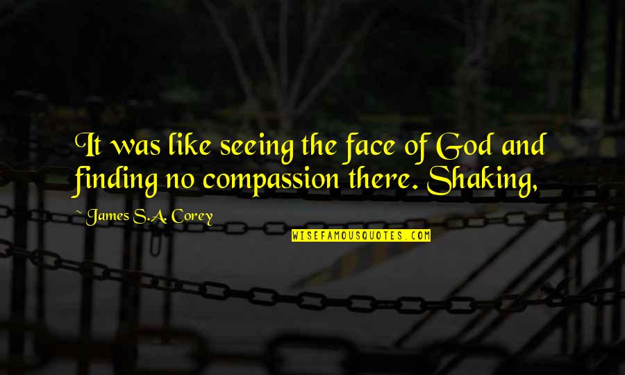 Compassion Of God Quotes By James S.A. Corey: It was like seeing the face of God Compassion Of God Quotes By James S.A. Corey: It was like seeing the face of God