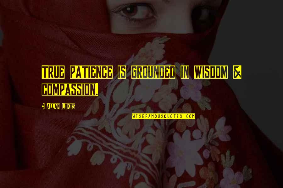 Compassion Wisdom Quotes By Allan Lokos: True patience is grounded in wisdom & compassion. Compassion Wisdom Quotes By Allan Lokos: True patience is grounded in wisdom & compassion.