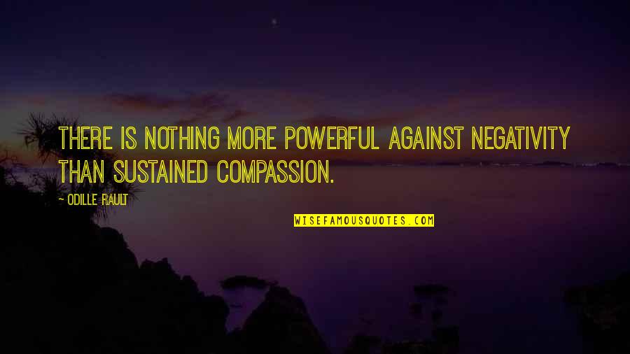 Compassionate Love Quotes By Odille Rault: There is nothing more powerful against negativity than