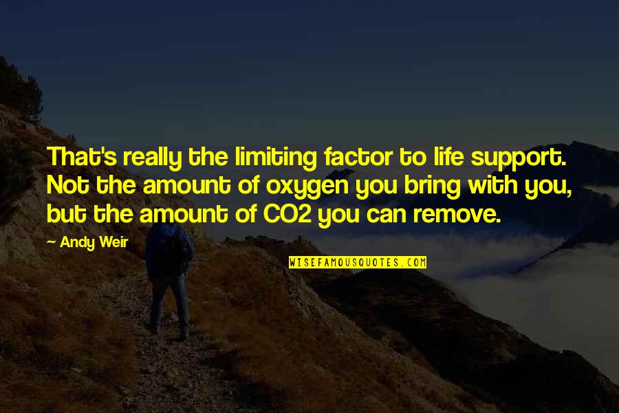 Compassionate Quote Quotes By Andy Weir: That's really the limiting factor to life support. Compassionate Quote Quotes By Andy Weir: That's really the limiting factor to life support.