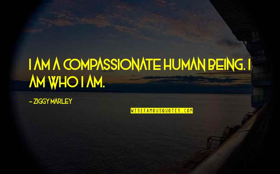 Compassionate To Many Quotes By Ziggy Marley: I am a compassionate human being. I am