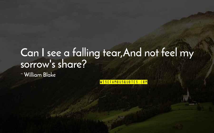 Compassion's Quotes By William Blake: Can I see a falling tear,And not feel