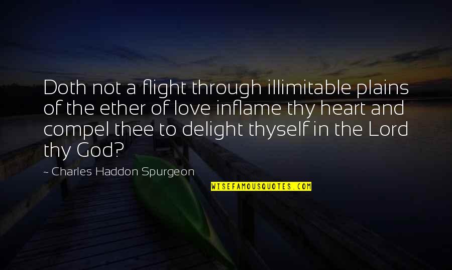 Compel Love Quotes By Charles Haddon Spurgeon: Doth not a flight through illimitable plains of