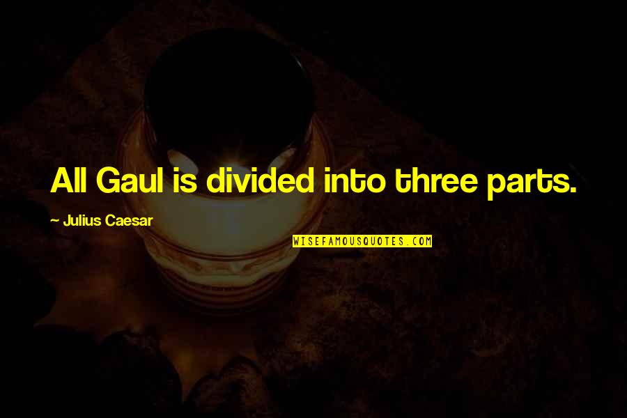 Compelling Leader Quotes By Julius Caesar: All Gaul is divided into three parts.