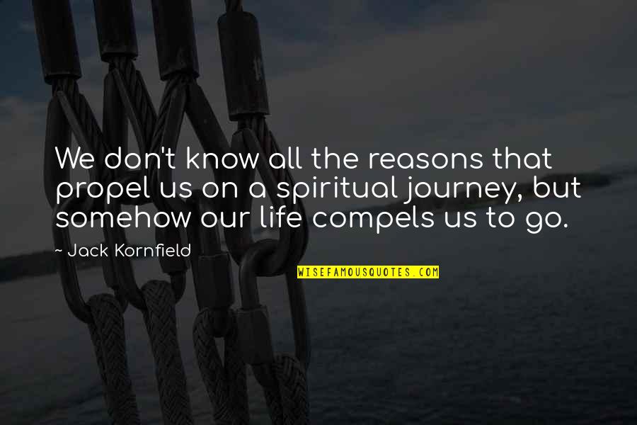 Compels Quotes By Jack Kornfield: We don't know all the reasons that propel