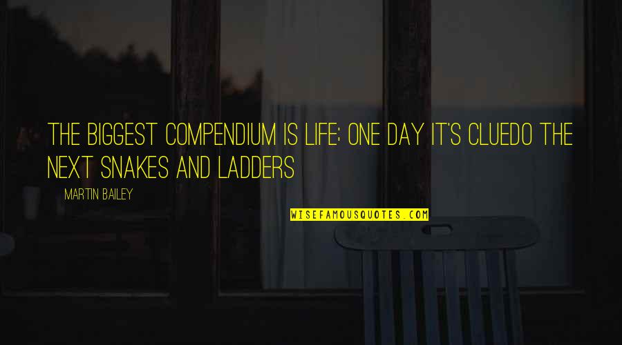 Compendium Quotes By Martin Bailey: The biggest compendium is life; one day it's