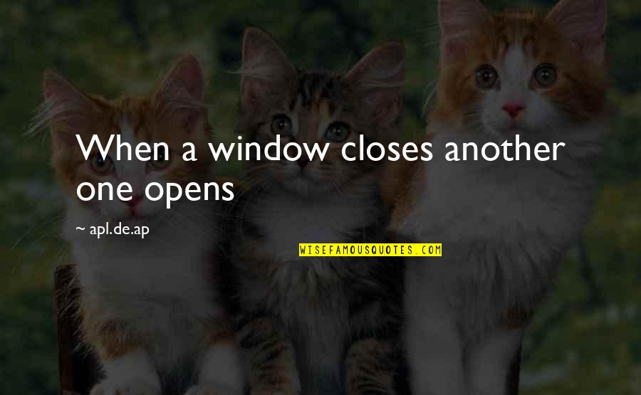 Compensamatic Quotes By Apl.de.ap: When a window closes another one opens