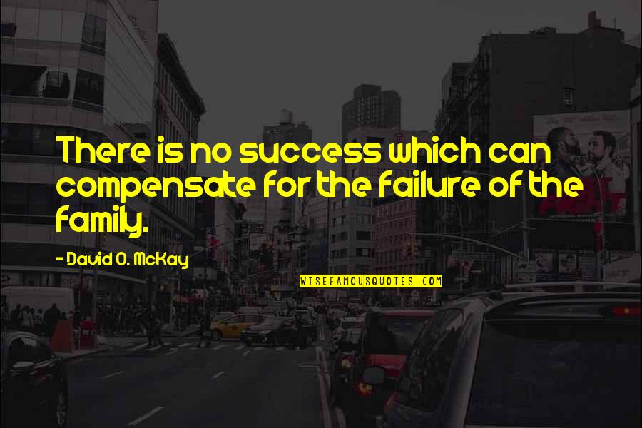 Compensate For Quotes By David O. McKay: There is no success which can compensate for