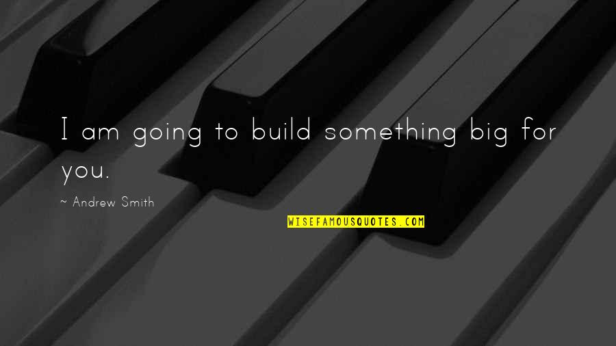Compensation And Benefits Quotes By Andrew Smith: I am going to build something big for Compensation And Benefits Quotes By Andrew Smith: I am going to build something big for