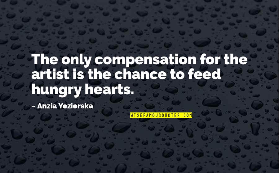 Compensation Quotes By Anzia Yezierska: The only compensation for the artist is the