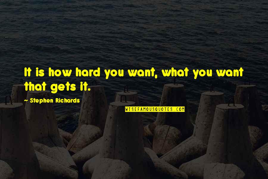 Compensi Avvocato Quotes By Stephen Richards: It is how hard you want, what you
